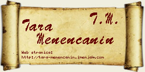 Tara Menenćanin vizit kartica
